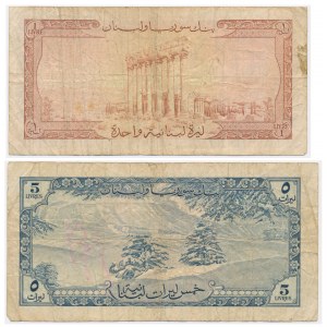 Lebanon, 1 and 5 Livres 1959