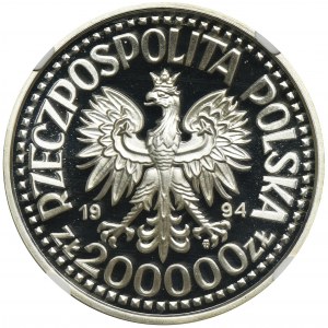 200.000 złotych 1994 75 lat Związku Inwalidów Wojennych RP - NGC PF69 ULTRA CAMEO