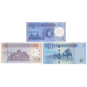 Libya, group of 1-10 Dinars 2015-2019 (3 pcs.)