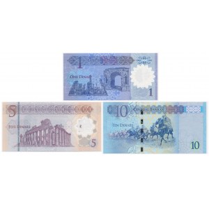 Libia, zestaw 1-10 dinarów 2015-2019 (3 szt.)