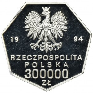 300.000 złotych 1994 Odrodzenie Banku Polskiego - NGC PF69 ULTRA CAMEO