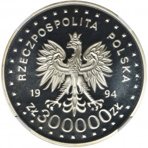 300.000 złotych 1994 50-ta rocznica Powstania Warszawskiego - NGC PF69 ULTRA CAMEO