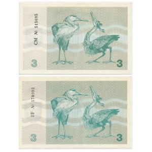 Lithuania, group of 3 Talonas 1991 (2 pcs.)