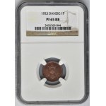 Free City of Danzig, 1 pfennige 1923 - NGC PF65 RB - PROOF