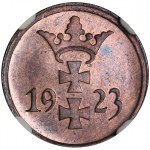 Free City of Danzig, 1 pfennige 1923 - NGC PF65 RB - PROOF