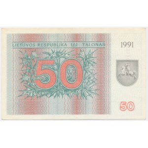 Lithuania, 50 Talonas 1991 - without text