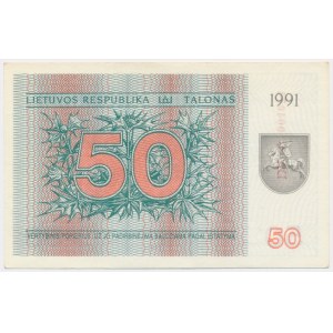 Lithuania, 50 Talonas 1991