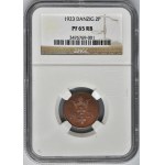 Free City of Danzig, 2 pfennige 1923 - NGC PF65 RB - PROOF