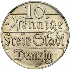 Free City of Danzig, 10 pfennige 1923 - NGC PF65 - PROOF