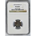 Free City of Danzig, 1 pfennige 1923 - NGC PF66 BN - PROOF