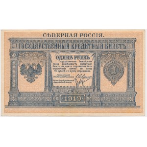 Rosja, Rosja Północna, 1 rubel 1919
