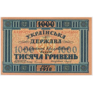 Ukraine, 1.000 Hryvni 1918 - A -