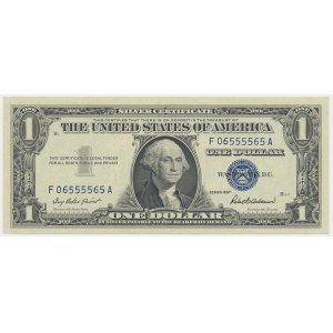 USA, Silver Certificate, 1 dolar 1957 - Priest & Anderson