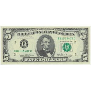 USA, Green Seal, 5 Dollars 1969 B - Banuelos & Connally