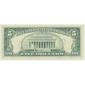 USA, Green Seal, 5 dolarów 1974 - Neff & Simmon