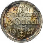 Free City of Danzig, 1/2 gulden 1927 - NGC PF66 CAMEO - ex. Karolkiewicz, VERY RARE, PROOF