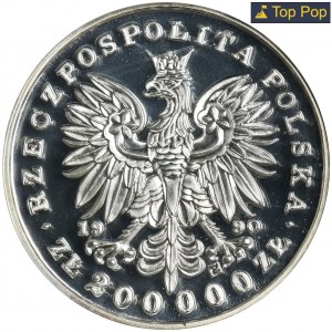 DUŻY TRYPTYK, 200.000 złotych 1990 Piłsudski - NGC PF69 ULTRA CAMEO