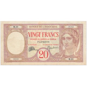 Indochina, Tahiti, 20 Francs (1928)