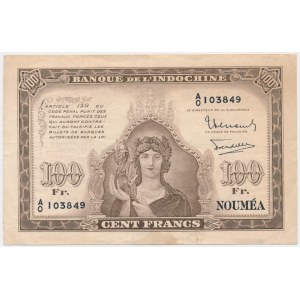 Indochiny, Nowa Kaledonia, 100 franków (1942)