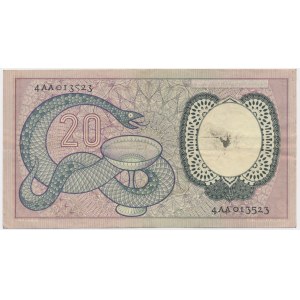 Netherlands, 20 Guldens 1955