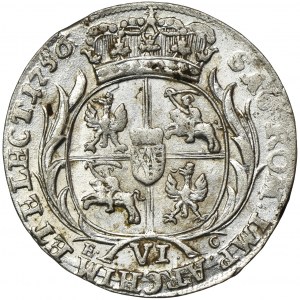 Augustus III of Poland, 6 Groschen Leipzig 1756 EC