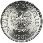 1 złoty 1982 - NGC MS65 - RZADKI, wąska data