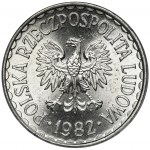 1 złoty 1982 - NGC MS65 - RZADKI, wąska data