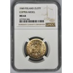 1 złoty 1949 Miedzionikiel - NGC MS64