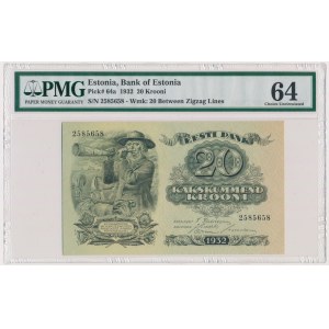 Estonia, 20 koron 1932 - PMG 64