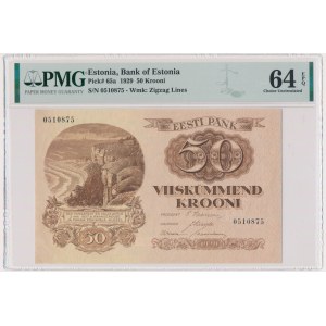 Estonia, 50 Krooni 1929 - PMG 64 EPQ
