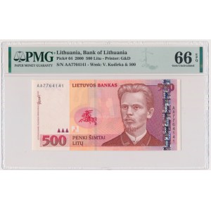 Litwa, 500 litów 2000 - PMG 66 EPQ