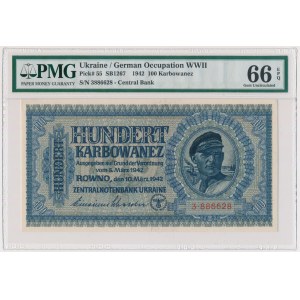 Ukraine, 100 Karbovanets 1942 - PMG 66 EPQ