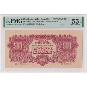 Czechosłowacja, 500 koron 1944 - WZÓR - PMG 55 EPQ