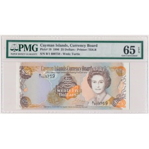 Kajmany, 25 dolarów 1996 - PMG 65 EPQ