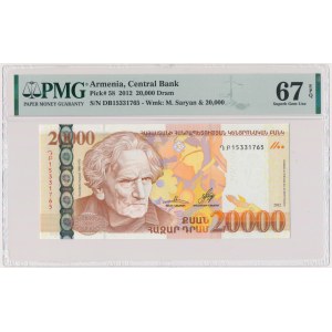 Armenia, 20.000 Dram 2012 - PMG 67 EPQ