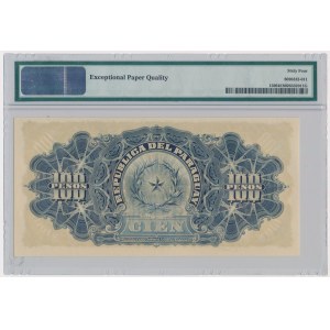 Paragwaj, 100 pesos 1907 - PMG 64 EPQ