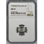 5 groszy 1970 - NGC MS67