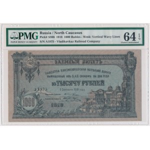 Russia, North Caucasus, 1.000 Rubles 1918 - PMG 64 EPQ