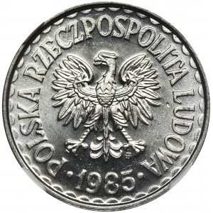 1 złoty 1985 - NGC MS64 PROOF LIKE - jak lustrzanka