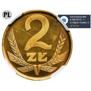 2 złote 1980 - NGC MS65 PROOF LIKE - jak lustrzanka