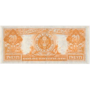USA, Gold Certificate, 20 dolarów 1922 - Speelman & White - RZADKI w tym stanie