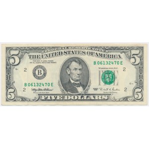 USA, Green Seal, 5 Dollars 1995 - Withrow & Rubin -