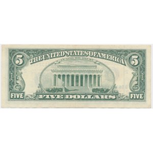 USA, Green Seal, 5 Dollars 1995 - Withrow & Rubin -