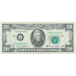 USA, Green Seal, 20 Dollars 1969 - Banuelos & Shultz