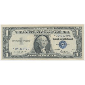 USA, Silver Certificate, 1 Dollar 1957★ - Priest & Anderson - star note