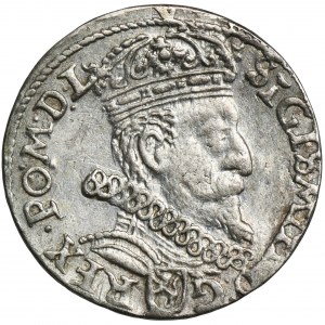 Sigismund III Vasa, 3 Groschen Krakau 1601 - right head