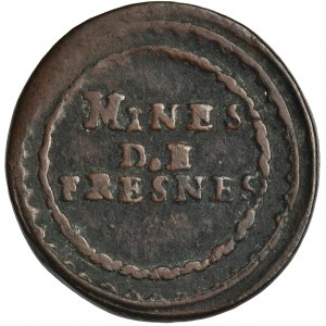 Francja, Ludwik XVIII, Żeton z kopalni Fresnes (Valenciennes) 1820 - BARDZO RZADKI