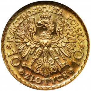 10 złotych 1925 Chrobry - NGC MS65