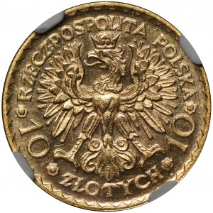 10 złotych 1925 Chrobry - NGC MS66