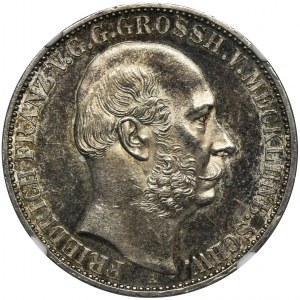 Niemcy, Meklenburgia-Schwerin, Fryderyk Franciszek II, Talar Berlin 1867 - NGC MS62